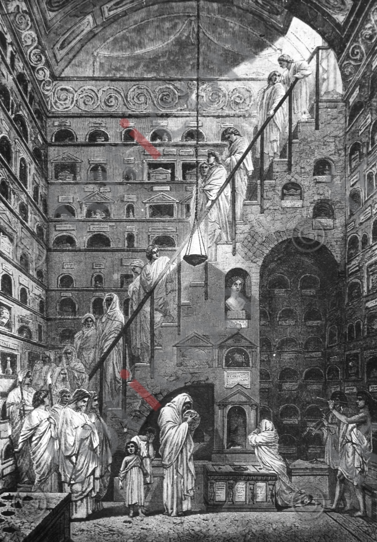 Columbarium in Rom | Columbarium in Rome - Foto foticon-simon-107-002-sw.jpg | foticon.de - Bilddatenbank für Motive aus Geschichte und Kultur